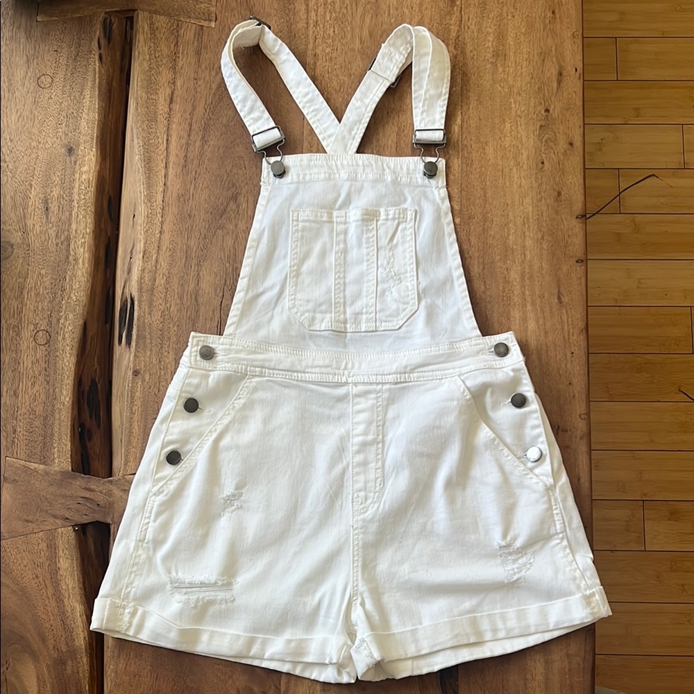 White Denim Women's Overall Shorts